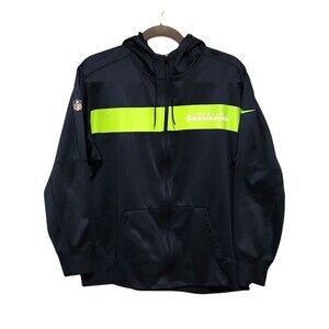 Nike On Field Apparel Jacket Full Zip Hoodie NFL Seattle Seahawks Mens Size XXL